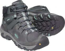 'Keen Outdoor' Women's Steens WP Leather Mid Hiker - Steel Grey / Ocean Wave -Footwear Fusion Shop 1022332 PPS large 1024x1024@2x