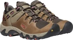 'Keen Outdoor' Women's Steens WP Leather Low Hiker - Timberwolf / Coral -Footwear Fusion Shop 1022336 PLA large 1024x1024@2x