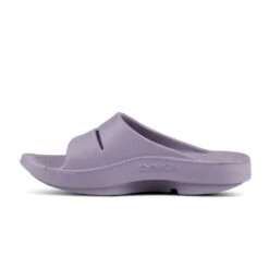 'OOFOS' Women's OOahh Slide Sandal - Mauve -Footwear Fusion Shop 1100MAUVE shot4 1024x1024@2x