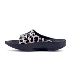 'OOFOS' Women's OOahh Slide Limited Edition - Black / Cheetah -Footwear Fusion Shop 1103BLKCHEET shot4 1024x1024@2x