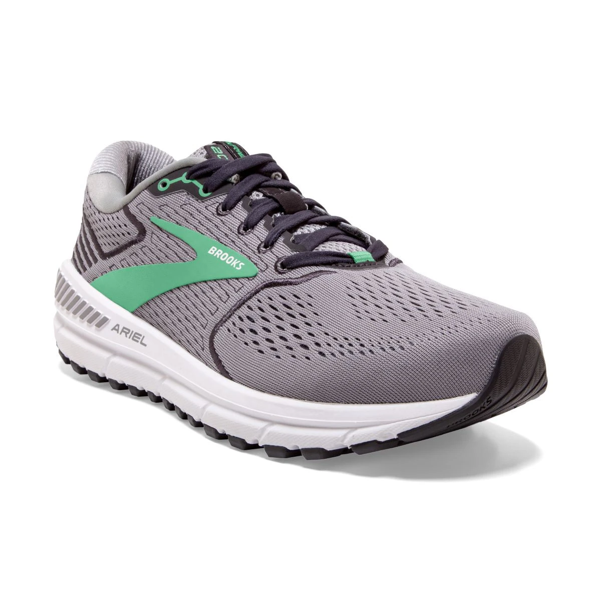 'Brooks' Women's Ariel 20 - Alloy / Blackened Pearl / Green 2 'Brooks' Women's Ariel 20 - Alloy / Blackened Pearl / Green - Image 2