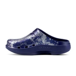 'OOFOS' Women's OOcloog Clog Limited Edition - Navy / Silver Snake -Footwear Fusion Shop 1203NVYSILSNK shot4 1024x1024@2x