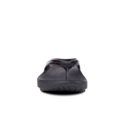 'OOFOS' Women's OOlala Thong - Black Patent -Footwear Fusion Shop 1400BLK 3 1024x1024@2x