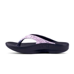 'OOFOS' Women OOlala Luxe Thong - Black / Pink Bandana -Footwear Fusion Shop 1403BLKPNKBAN 4 1024x1024@2x
