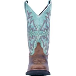 'Laredo' Women's 11" Anita Western Square Toe - Brown / Turquoise -Footwear Fusion Shop 5607 5 1024x1024@2x