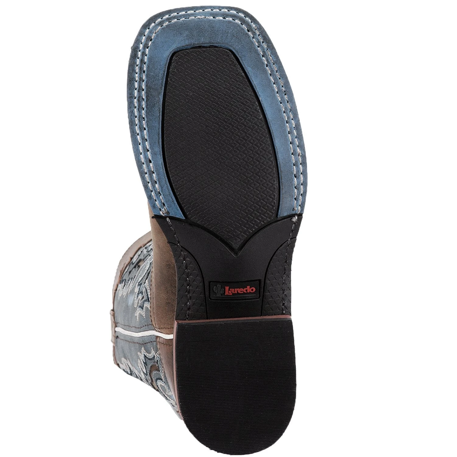 'Laredo' Women's 11" Isla Western Square Toe - Tan / Blue Denim 2 'Laredo' Women's 11" Isla Western Square Toe - Tan / Blue Denim - Image 2