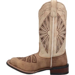 'Laredo' Women's 11" Kite Days Western Square Toe - Tan / Brown -Footwear Fusion Shop 5821 3 1024x1024@2x
