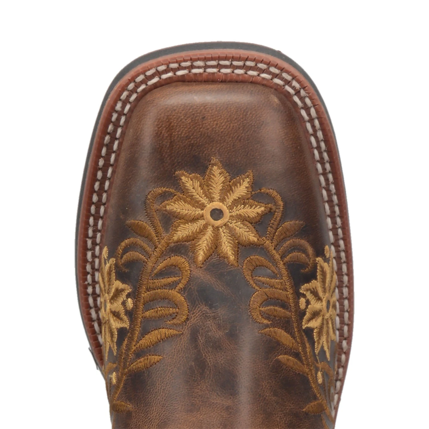 'Laredo' Women's 11" Secret Garden Western Square Toe - Brown 2 'Laredo' Women's 11" Secret Garden Western Square Toe - Brown - Image 2