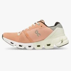 'On Running' Women's Cloudflyer 4 - Peach / Aloe -Footwear Fusion Shop 71.98669 cloudflyer 4 fw22 peach aloe w g4 1024x1024@2x