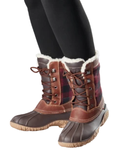 'Baffin' Women's Jasper Insulated WP Boot - Red / Black Plaid -Footwear Fusion Shop JASPER RAF ONFOOT 1024x1024@2x