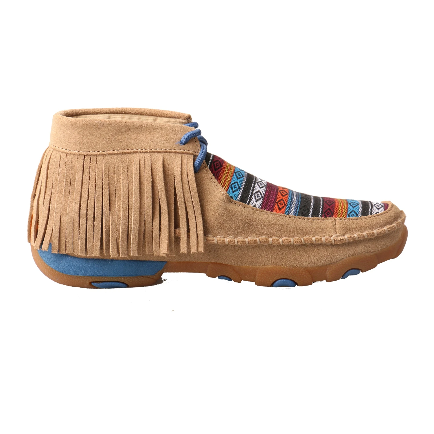 Driving Moccasin - Serape Fringe / Sand Suede 2 Driving Moccasin - Serape Fringe / Sand Suede - Image 2