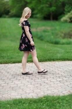 'Powerstep' Women's ArchWear™ Sandal - Black -Footwear Fusion Shop black womens sandal walk 1024x1024@2x